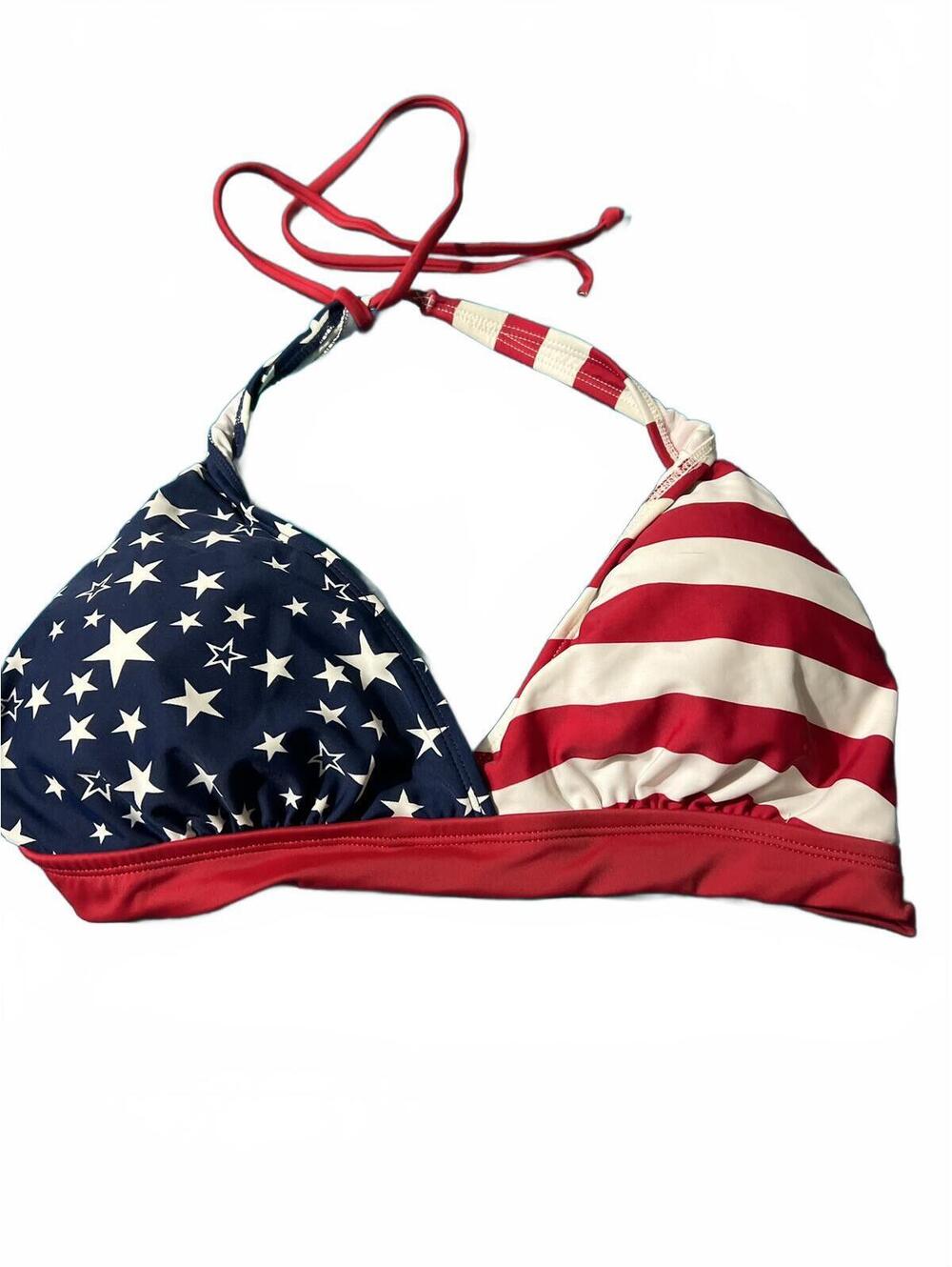 Faded Glory American Flag Inspired Two-Piece Bikini Swimsuit - Picture 3 of 7